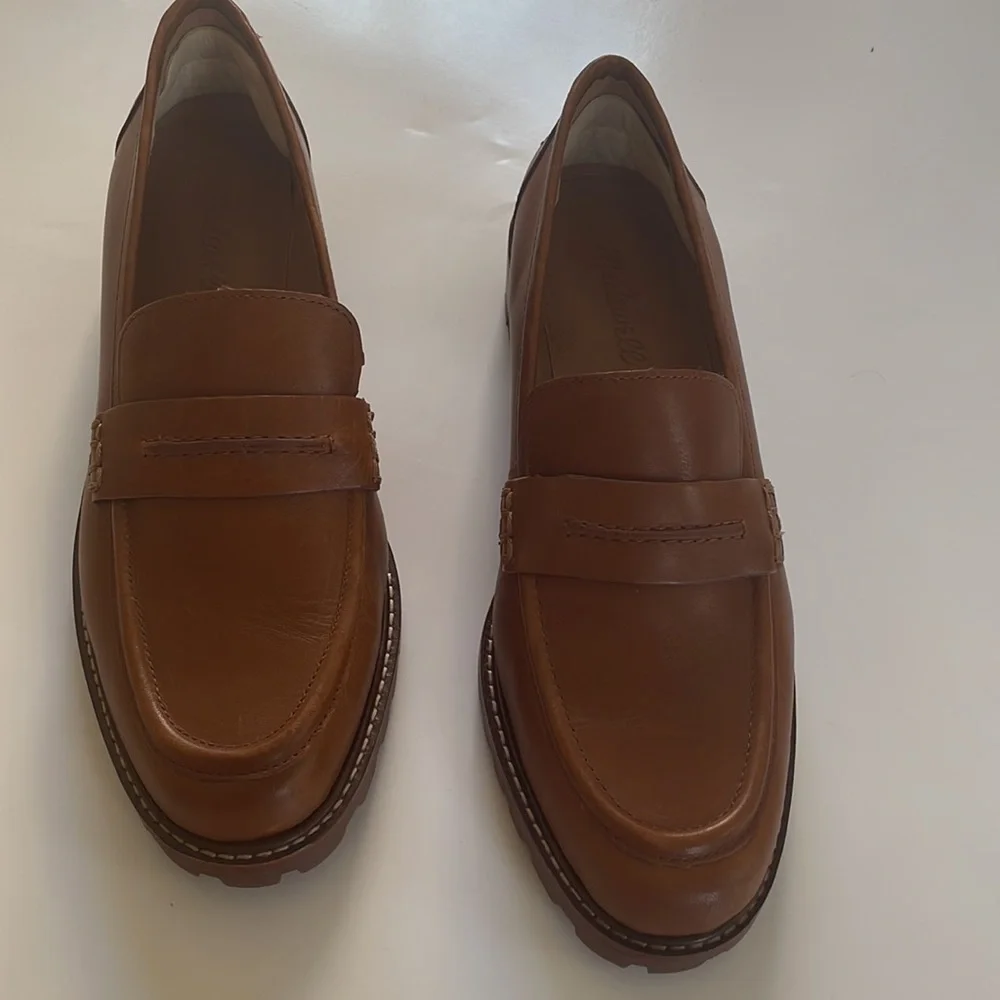 MADEWELL Corinne leather loafer lug sole Almost New Gorgeous! 9 - Picture 7 of 13